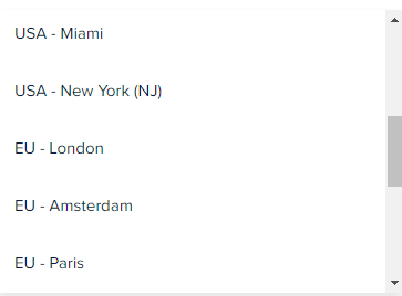 server location available in Cloudways