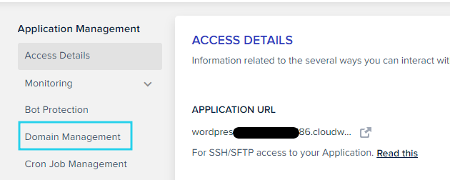 How to add domain name into your WordPress application in Cloudways
