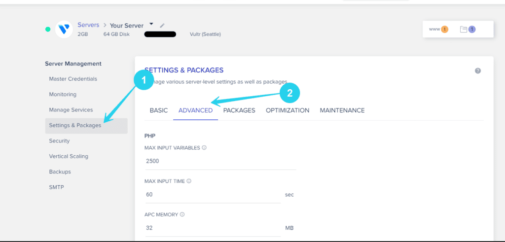 Enable WAF module in Cloudways