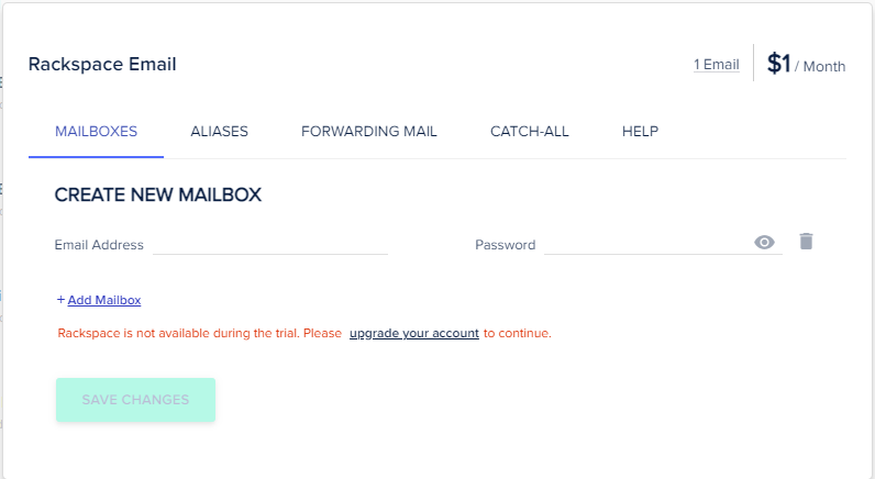 How to create mailbox in Cloudways