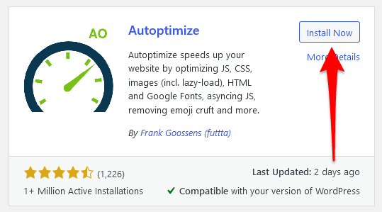 install Autoptimize plugin