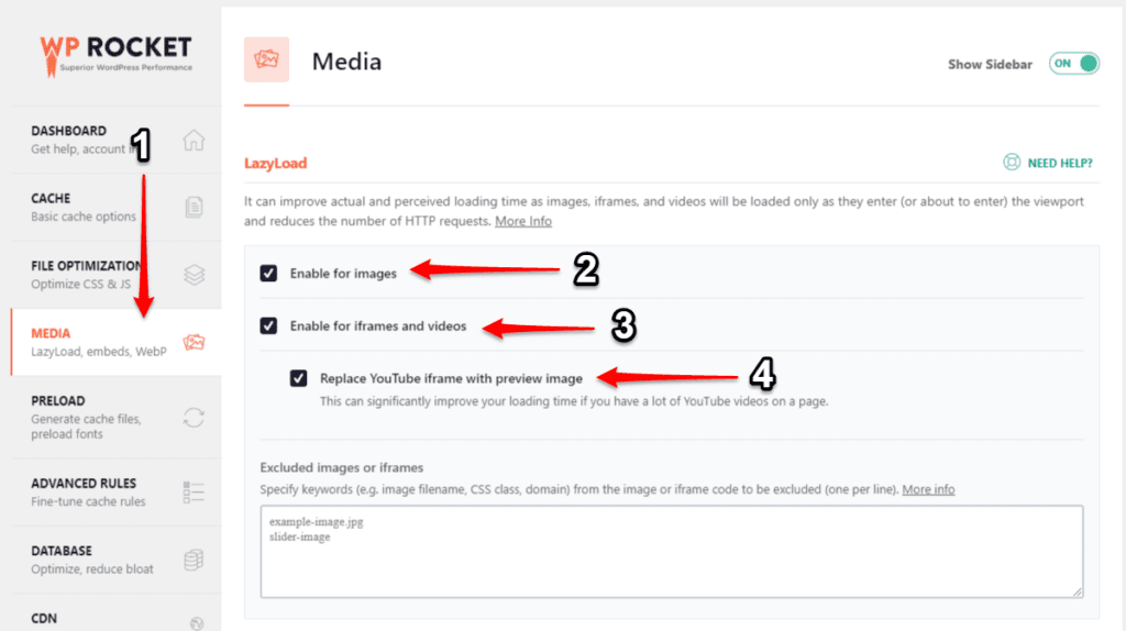 how to turn lazy load in WP Rocket