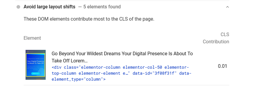 example of how Google fonts can cause CLS