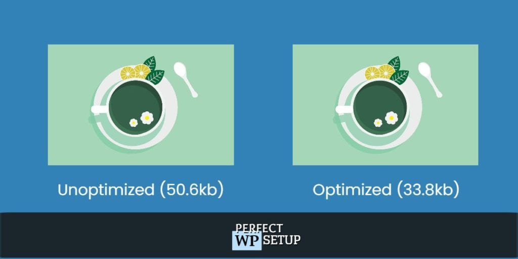 the differences between an unoptimized and optimized image